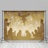Lofaris Jesus Themed Bokeh Merry Christmas Holiday Backdrop